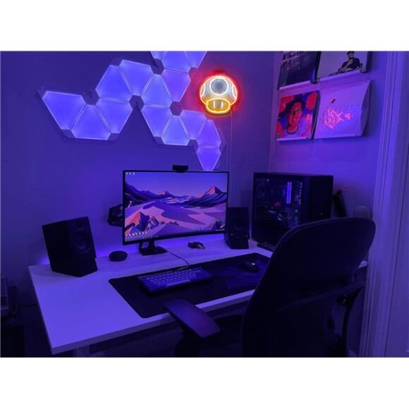 Super Mario Mushroom LED Neon Light Red Game Sign Room Decor Nintendo Retro NES - Picture 6 of 7